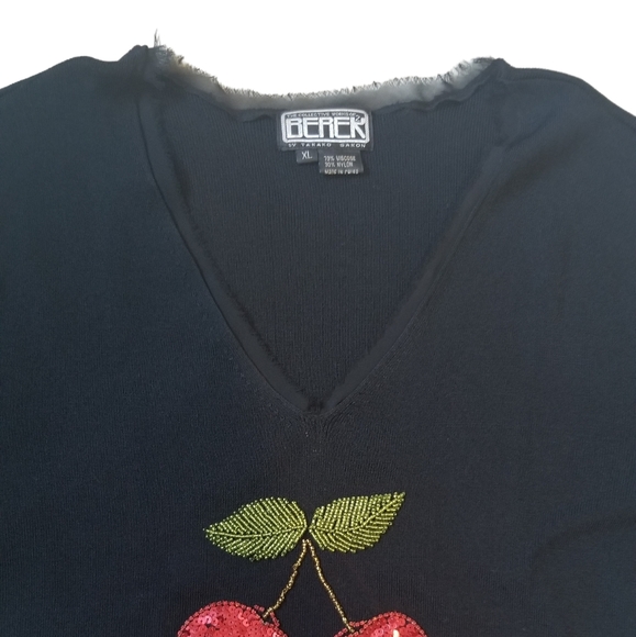 Vintage Berek Cherry Knit Top - Picture 4 of 6